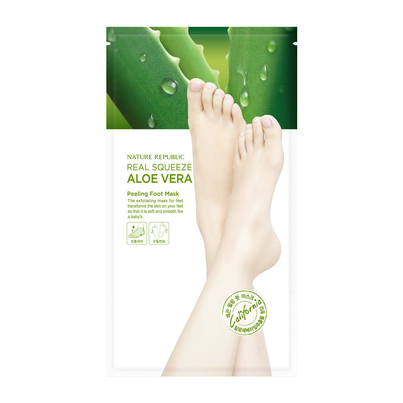 REAL SQUEEZE Aloe Vera Peeling Foot Mask