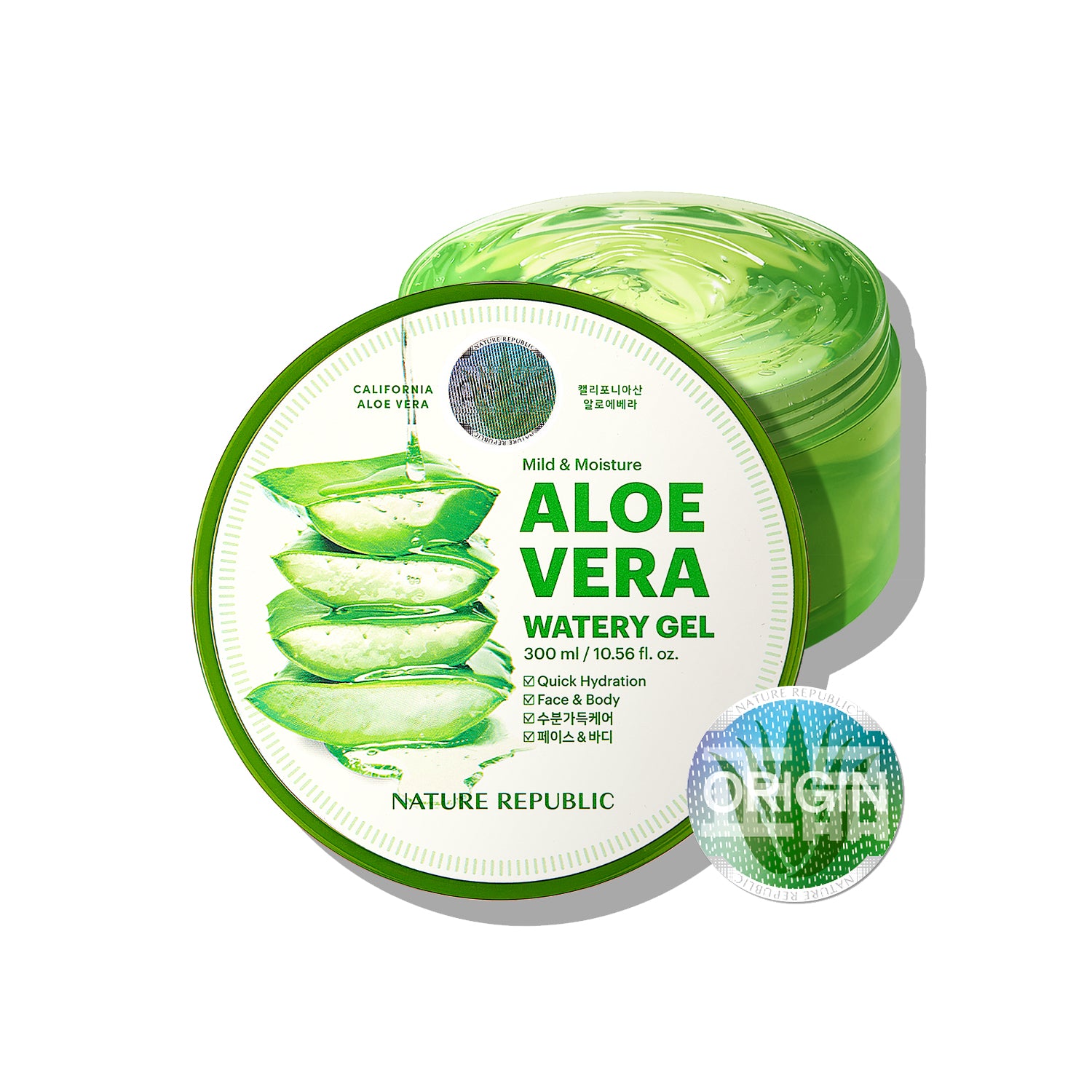 MILD & MOISTURE Aloe Vera Watery Gel – NATURE REPUBLIC