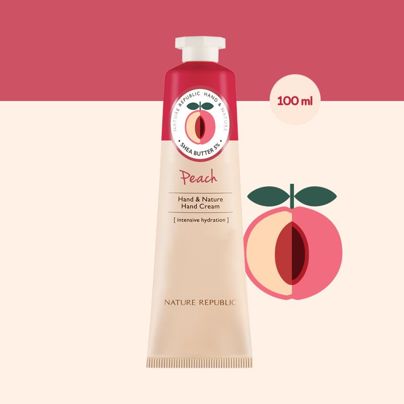 HAND & NATURE Peach Hand Cream(Big)