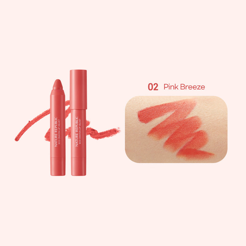 BY FLOWER Eco Crayon Lip Velvet 02 Pink Breeze – NATURE REPUBLIC