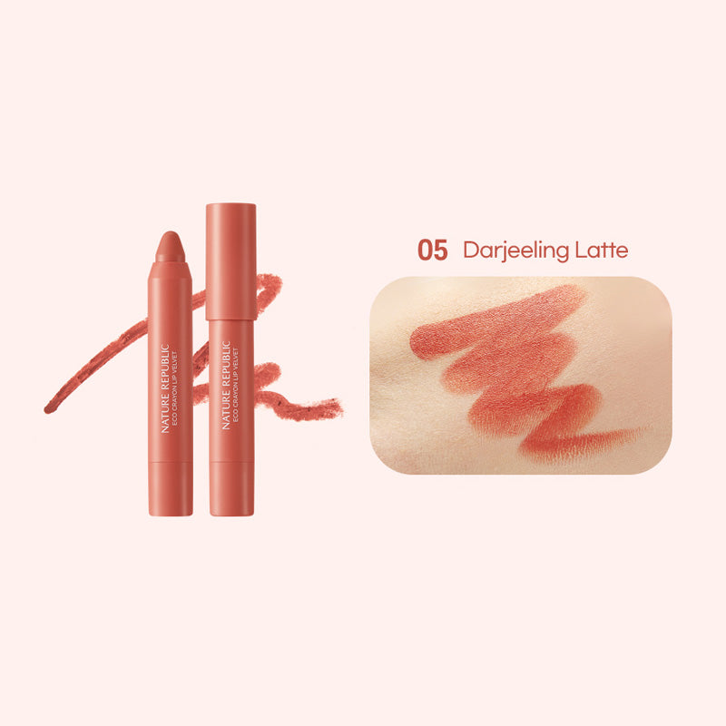 BY FLOWER Eco Crayon Lip Velvet 05 Darjeeling Latte – NATURE REPUBLIC